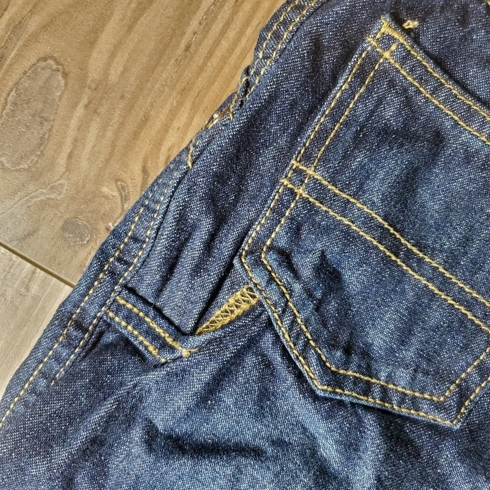 B'gosh Blue Jeans Workwear Straight Dark Wash Blue Size 3T 100% Cotton NWOT
